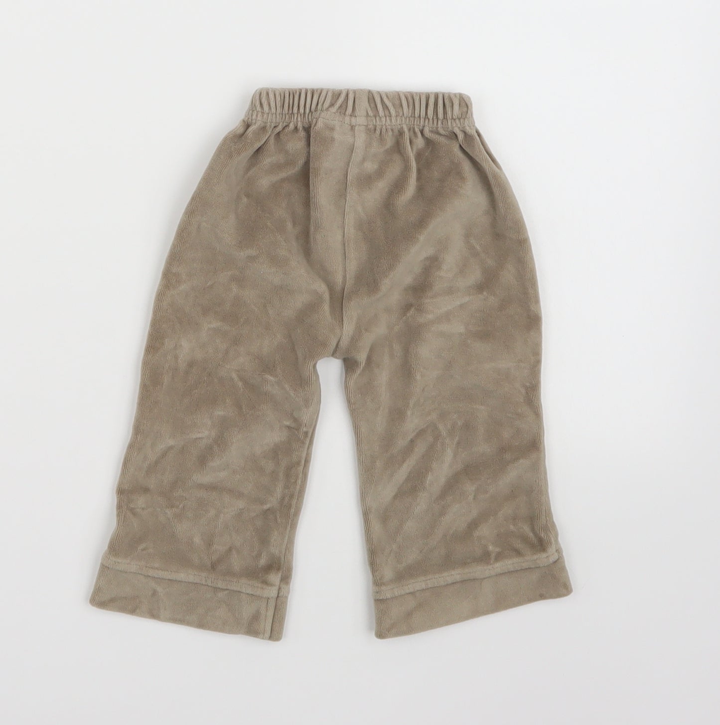 Charlotte Aux Fraises Girls Brown  Velour Jogger Trousers Size 12 Months
