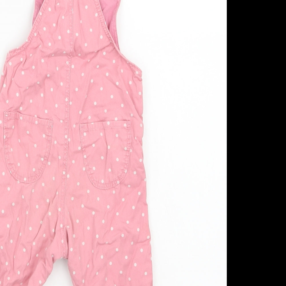 H&M Girls Pink Polka Dot  Dungaree One-Piece Size 9-12 Months