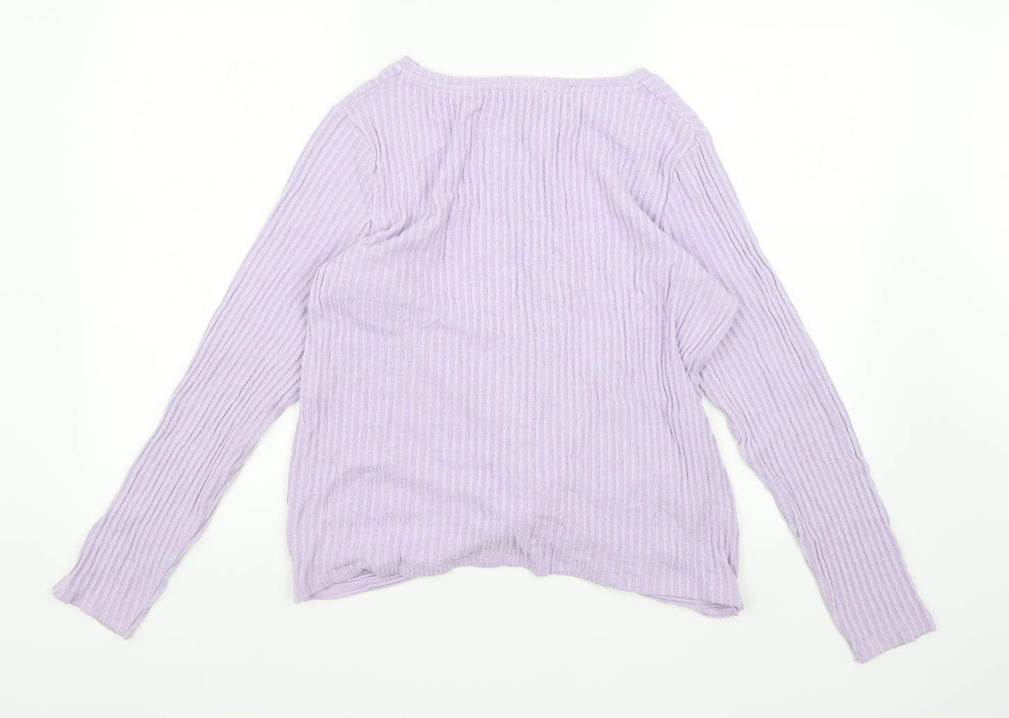 New Look Womens Purple  Knit Wrap Jumper Size 12