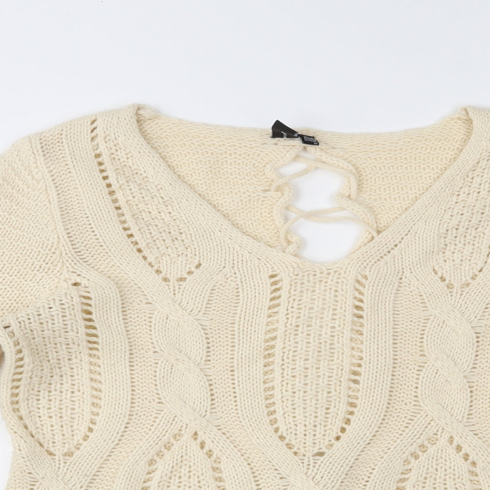 Izabel London Womens White   Pullover Jumper Size 10