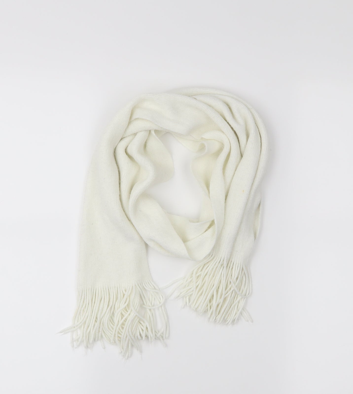 Preworn Womens White    Scarf