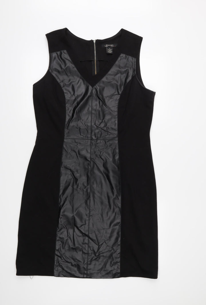 Sharagano Womens Black Pencil Dress Size 14