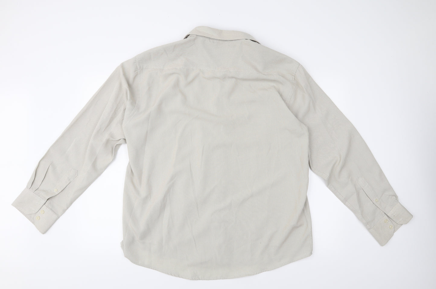 Avenue Mens Beige    Button-Up Size XL