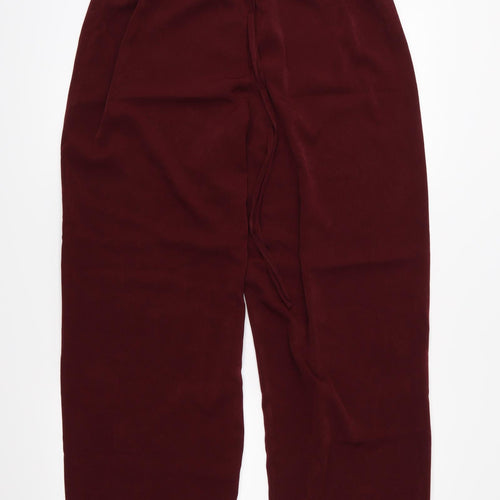 Etam Womens Red   Cropped Trousers Size 12 L28 in