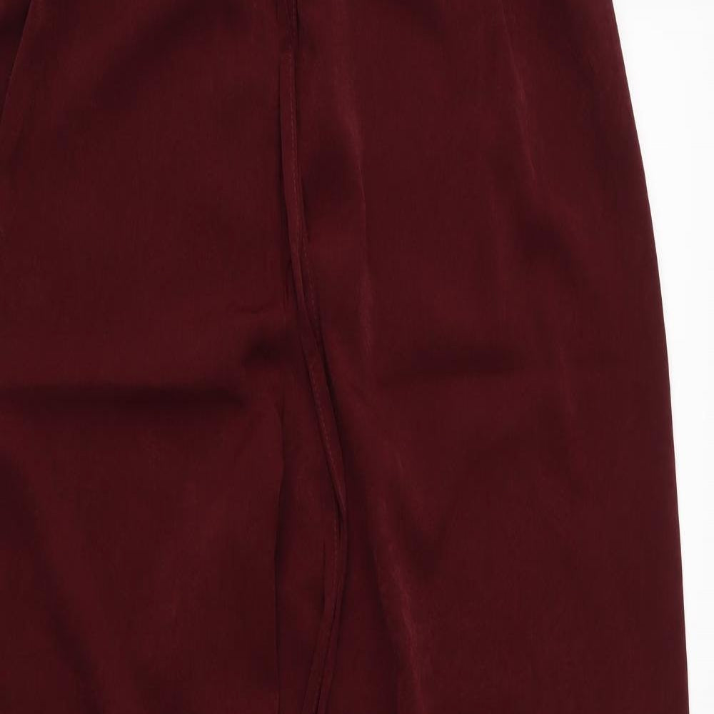 Etam Womens Red   Cropped Trousers Size 12 L28 in