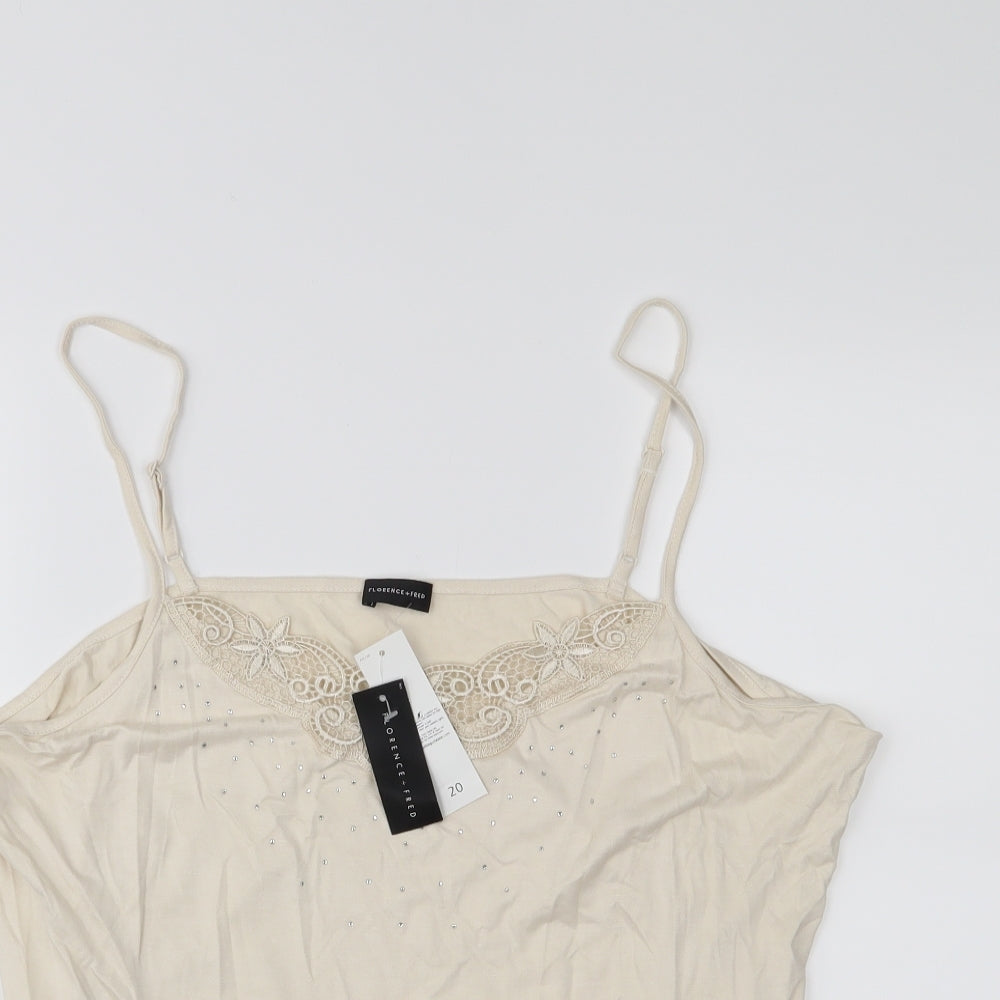 Florence & Fred Womens Beige   Camisole Tank Size 20