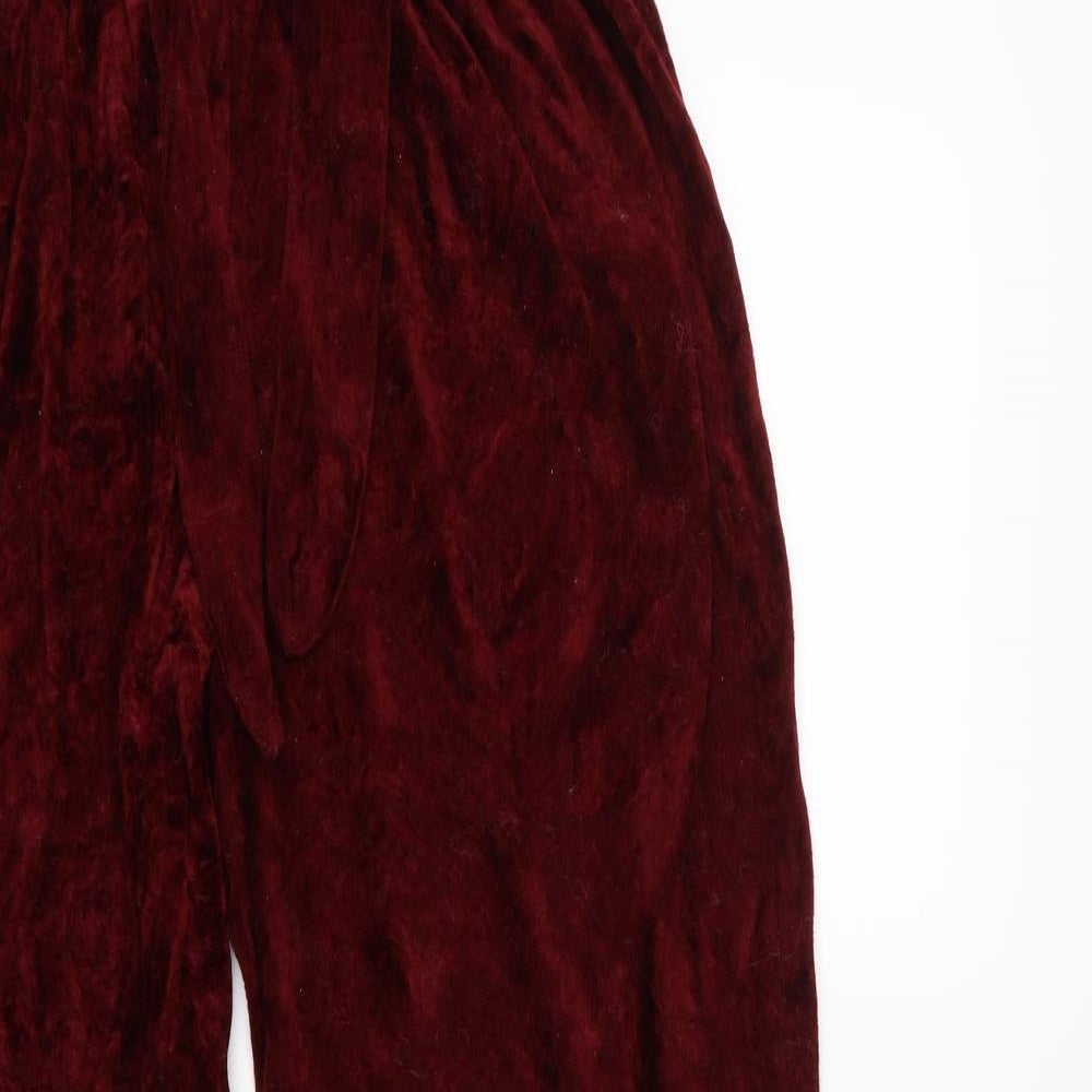 C&A Womens Purple  Velvet Trousers  Size 14 L30 in