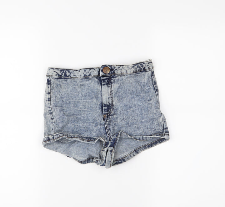 Topshop Womens Blue Hot Pants Shorts Size 10