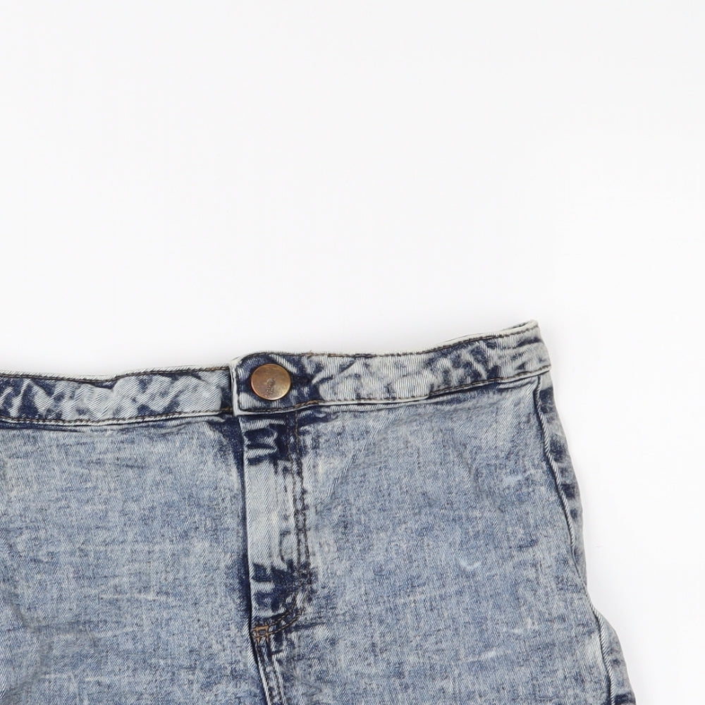 Topshop Womens Blue   Hot Pants Shorts Size 10