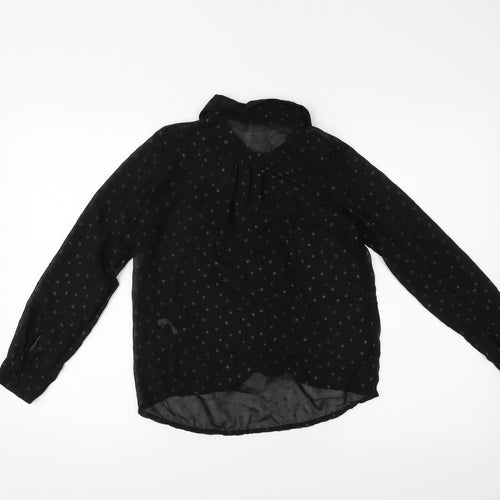 H&M Girls Black   Basic Button-Up Size 12 Years