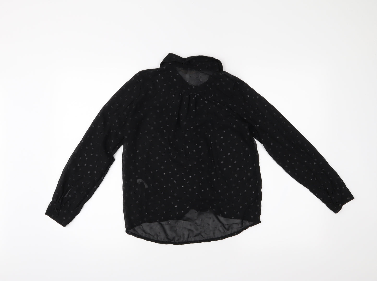 H&M Girls Black   Basic Button-Up Size 12 Years