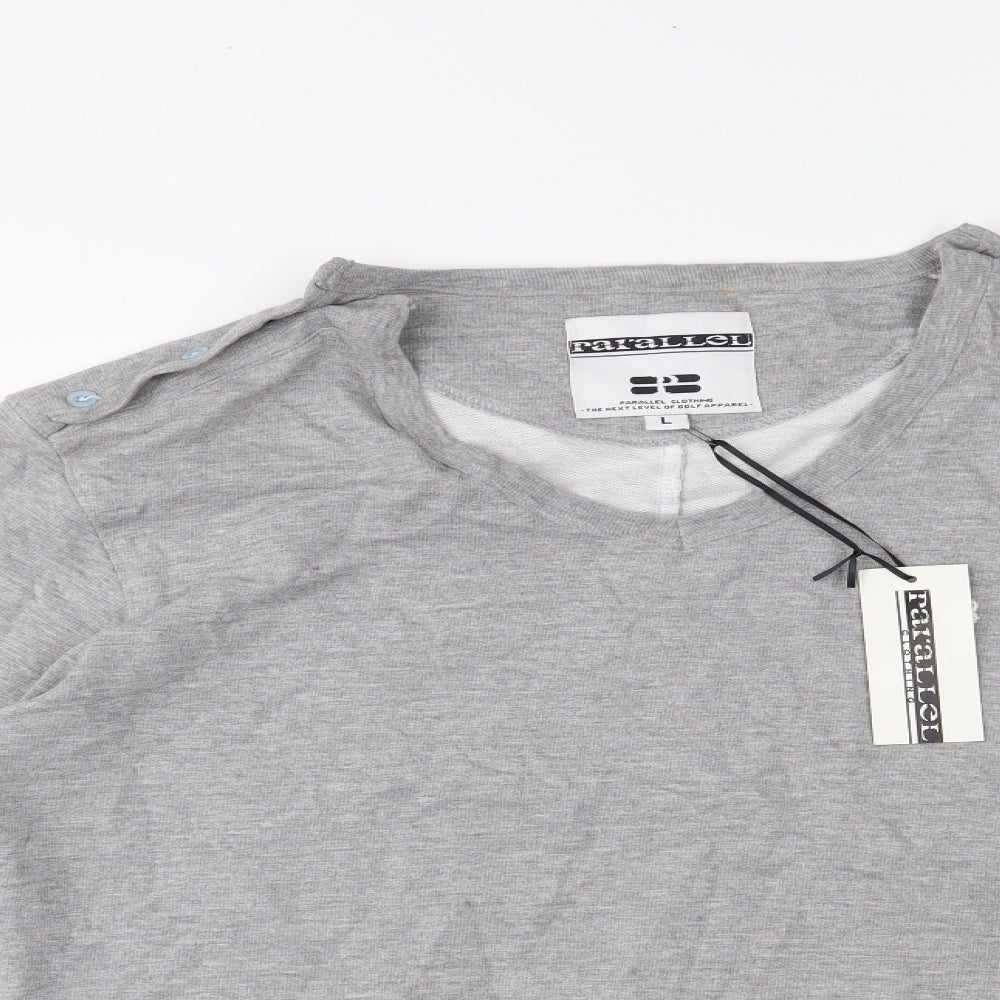 Parallel Mens Grey   Pullover Jumper Size L  - Small washable mark on collar