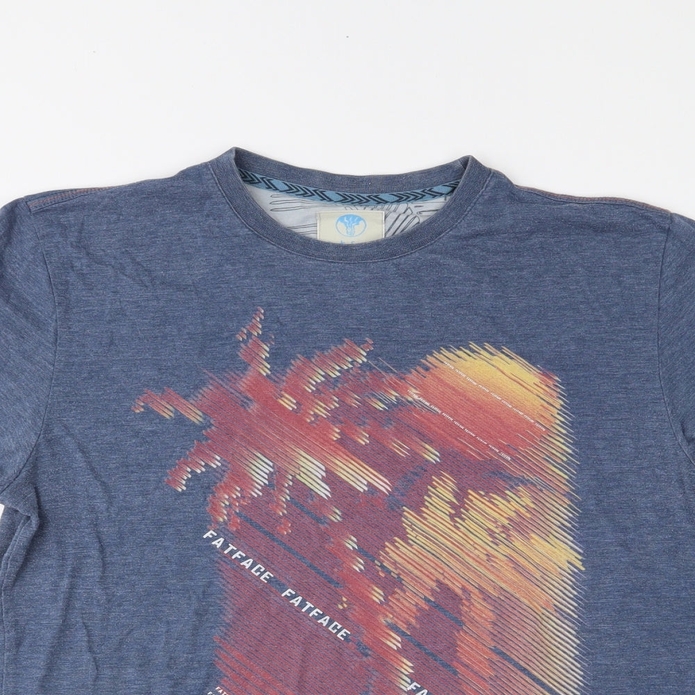 Fat Face Mens Blue    T-Shirt Size S