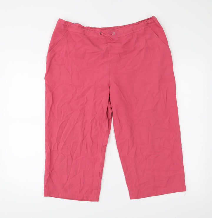 Papaya Womens Pink   Chino Trousers Size 16 L20 in