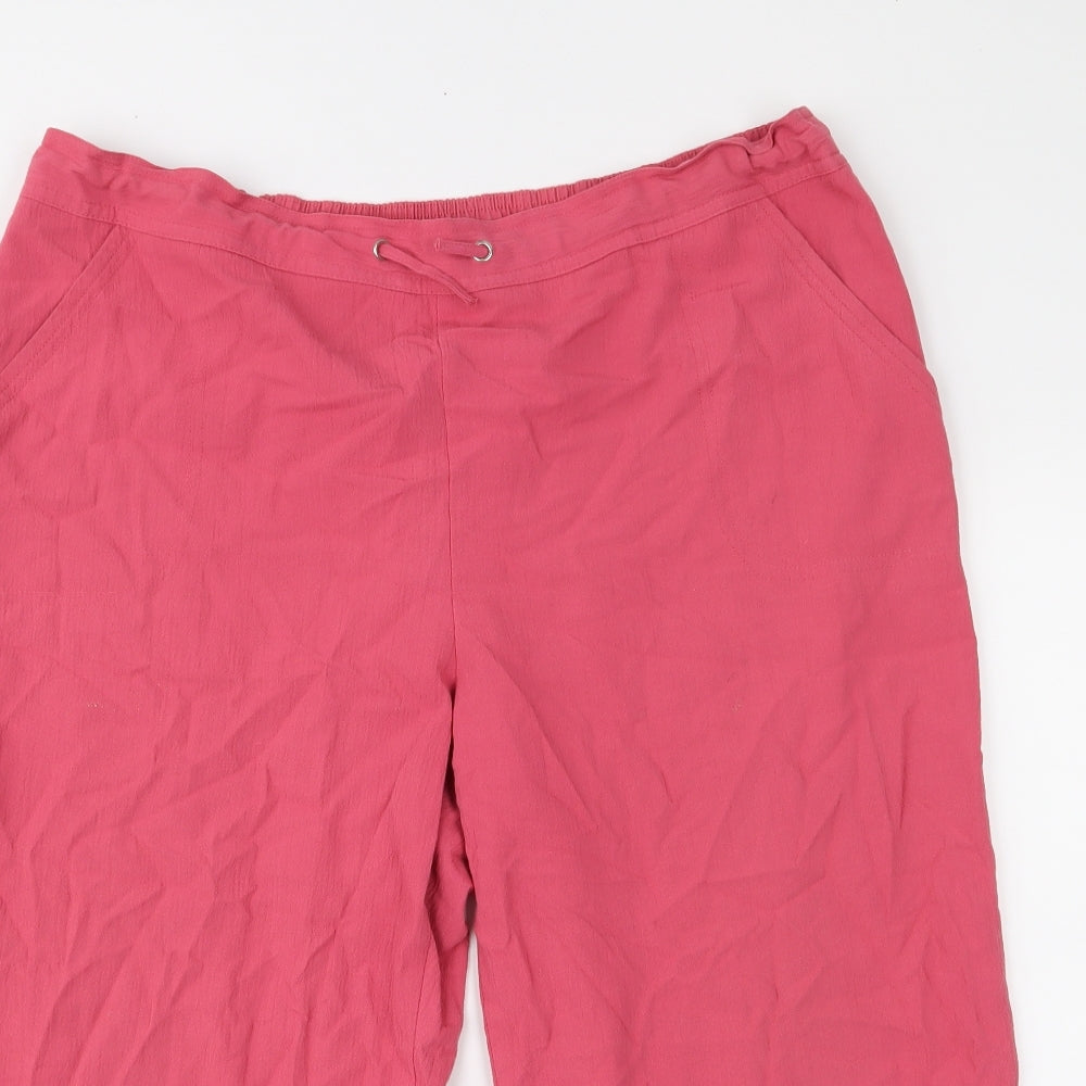 Papaya Womens Pink   Chino Trousers Size 16 L20 in
