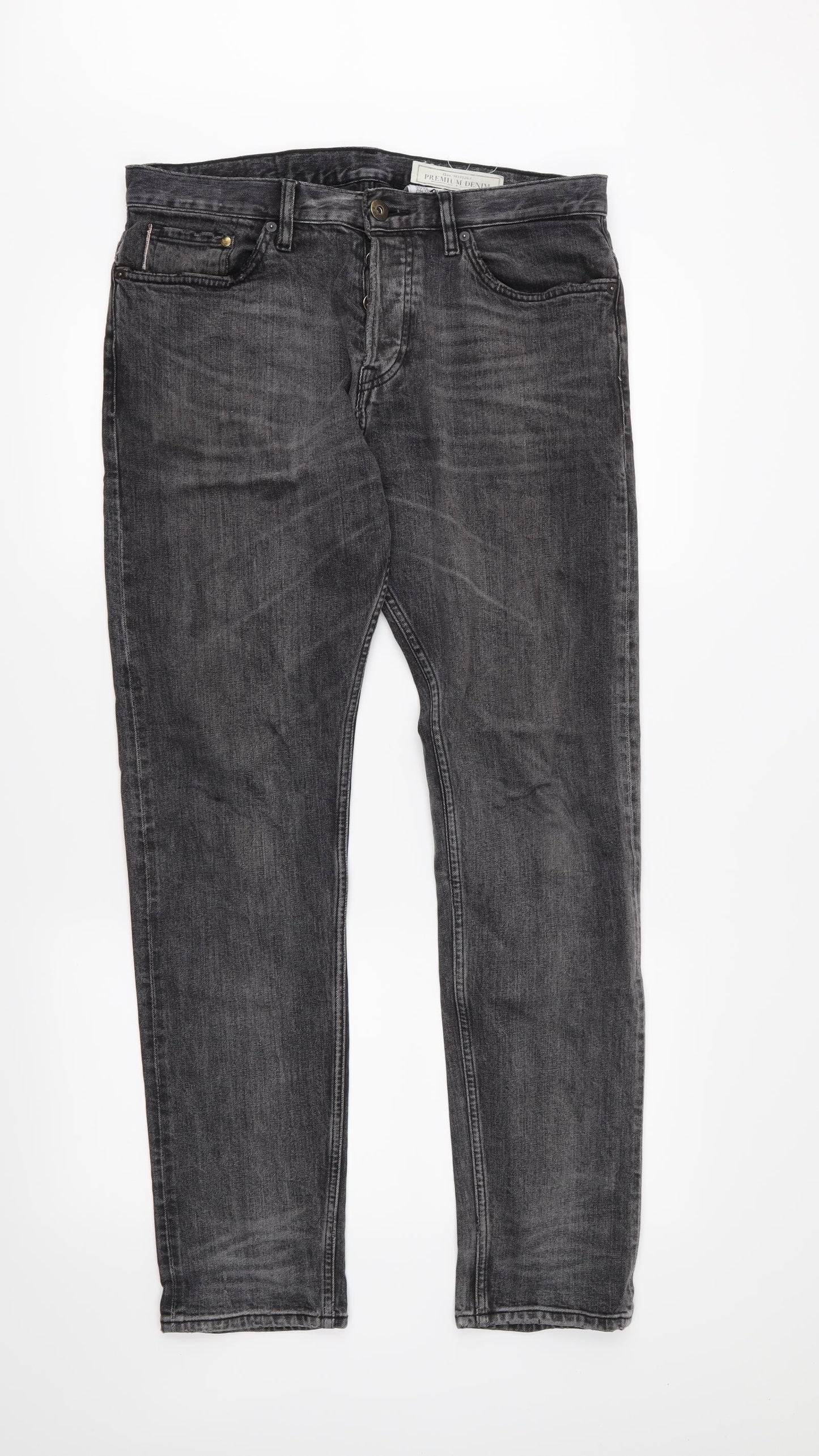 &Denim Mens Grey   Straight Jeans Size 32 L31 in