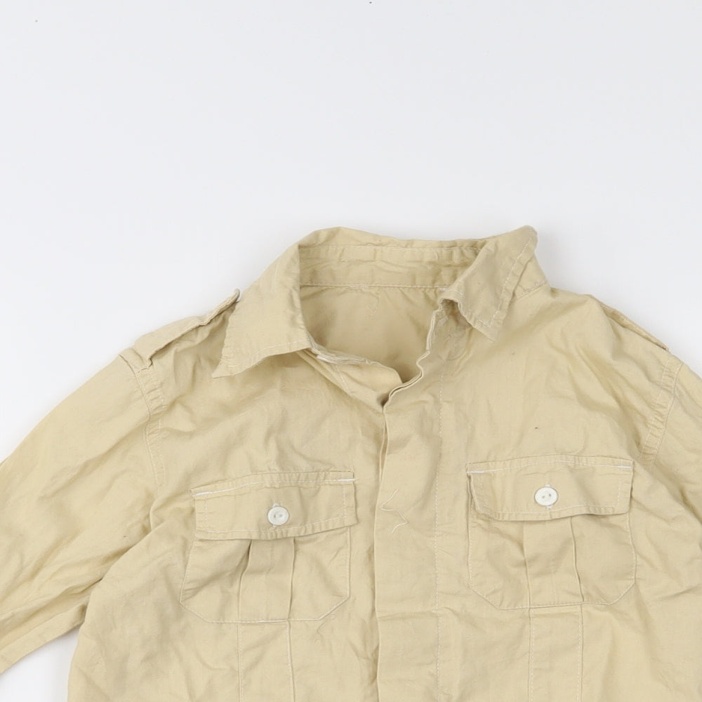 5.10.15 Boys Beige   Basic Button-Up Size 5 Years