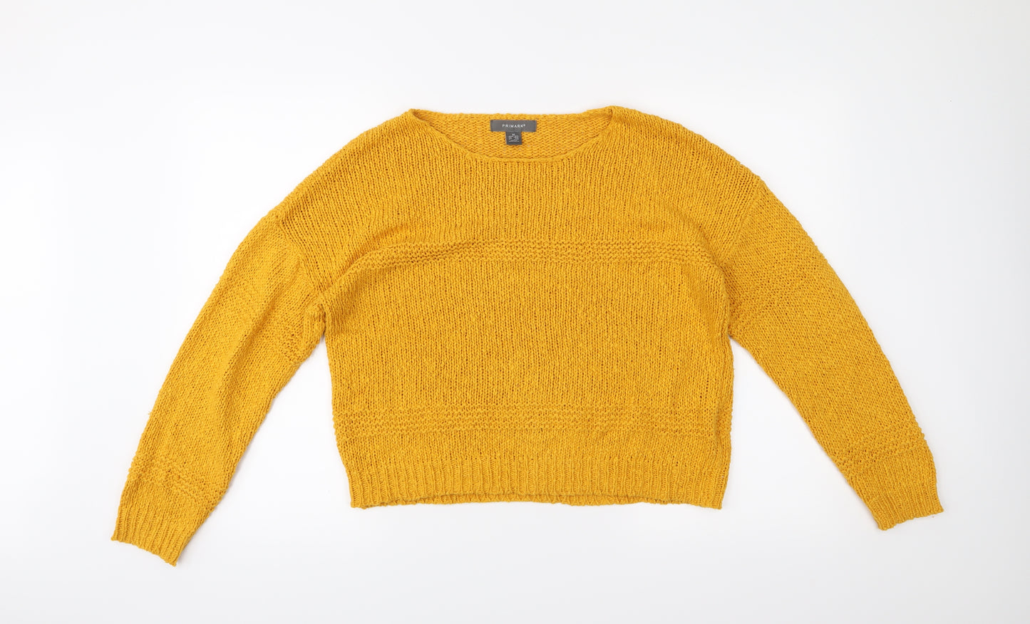 Primark Womens Yellow   Pullover Jumper Size 12