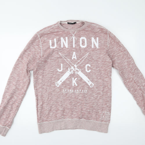 Friend of Faux Womens Pink   Pullover Jumper Size S