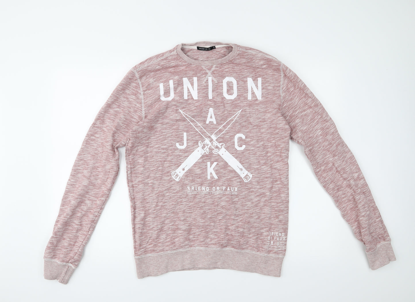 Friend of Faux Womens Pink   Pullover Jumper Size S