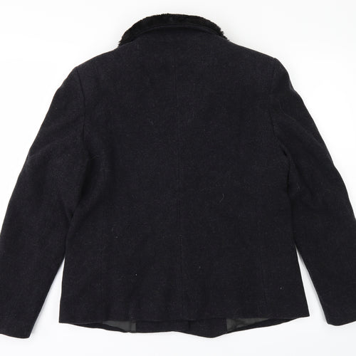 Etam Womens Black   Overcoat Coat Size 12