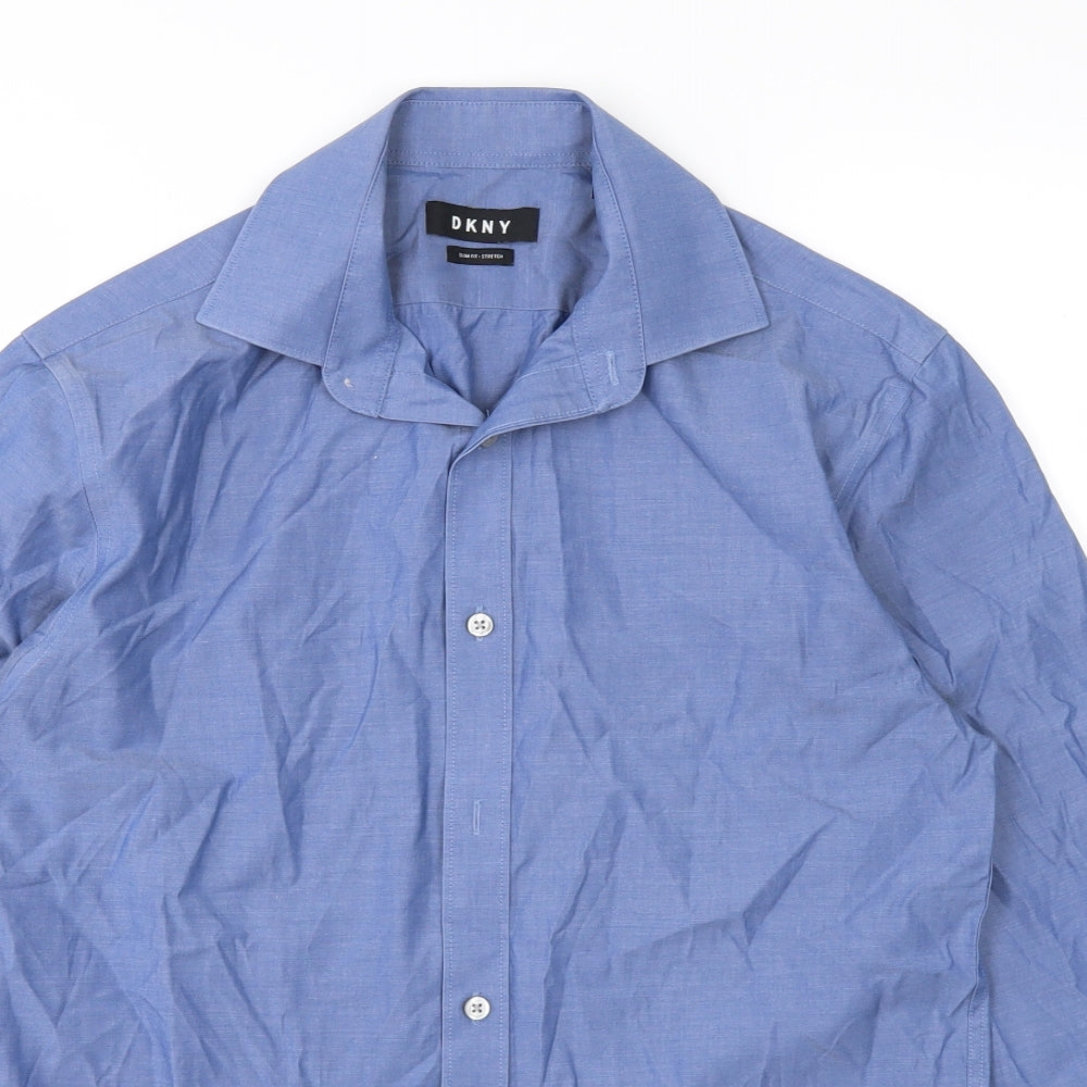 DKNY Mens Blue    Dress Shirt Size 34