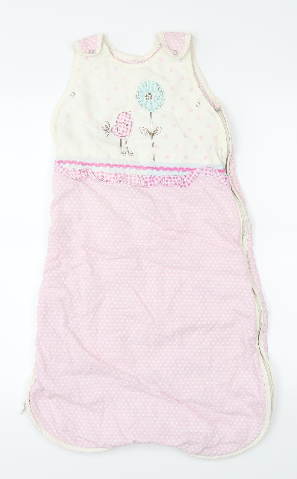 NEXT Girls Pink Polka Dot  Capri One Piece Size 6-9 Months