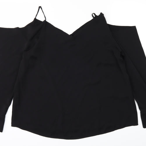 H&M Womens Black   Basic Blouse Size 8