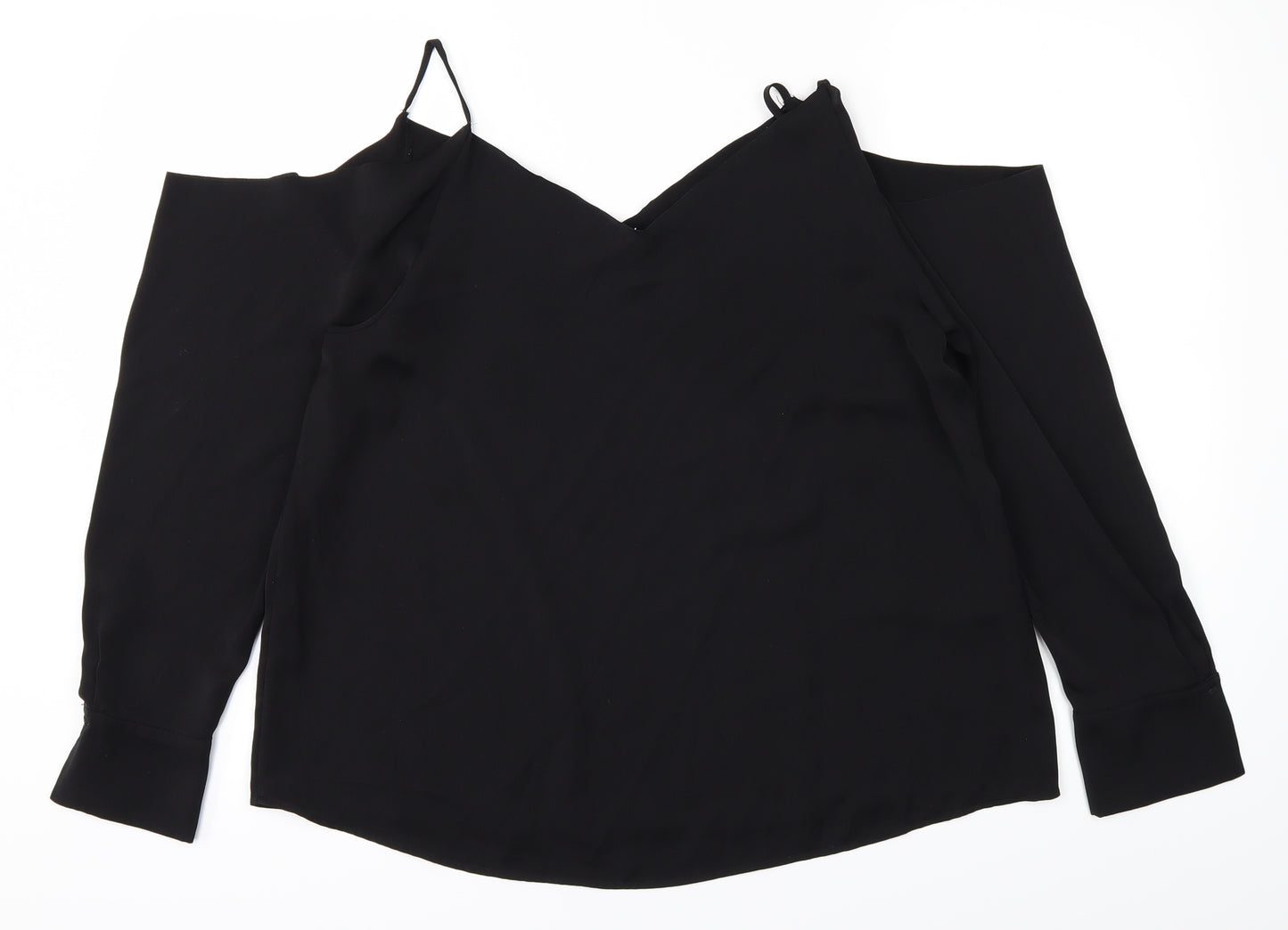 H&M Womens Black   Basic Blouse Size 8