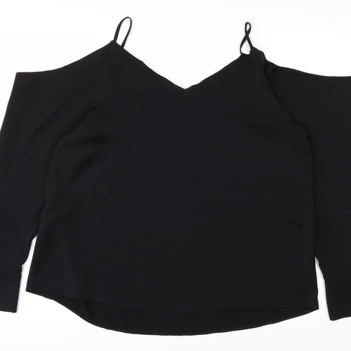 H&M Womens Black   Basic Blouse Size 8