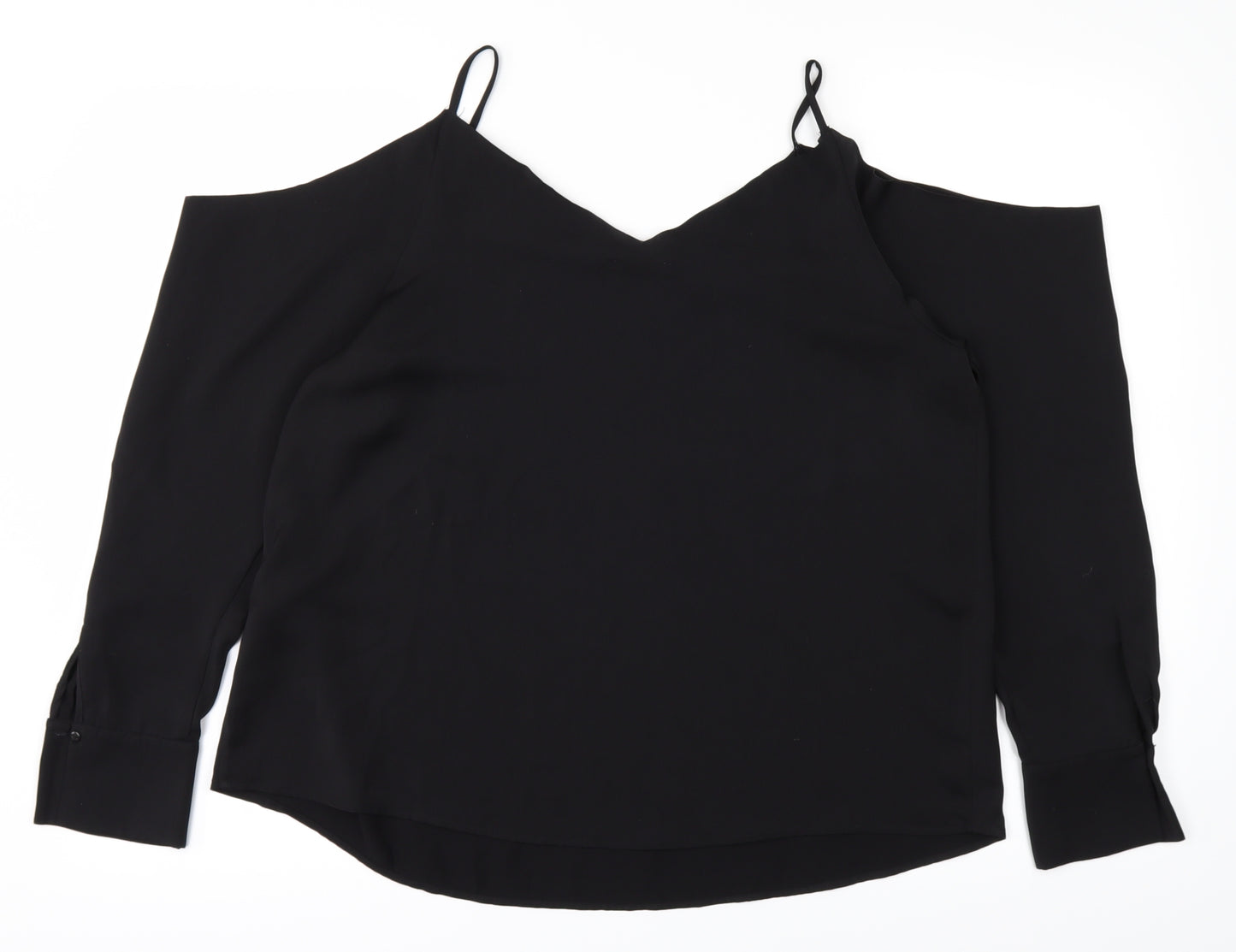 H&M Womens Black   Basic Blouse Size 8