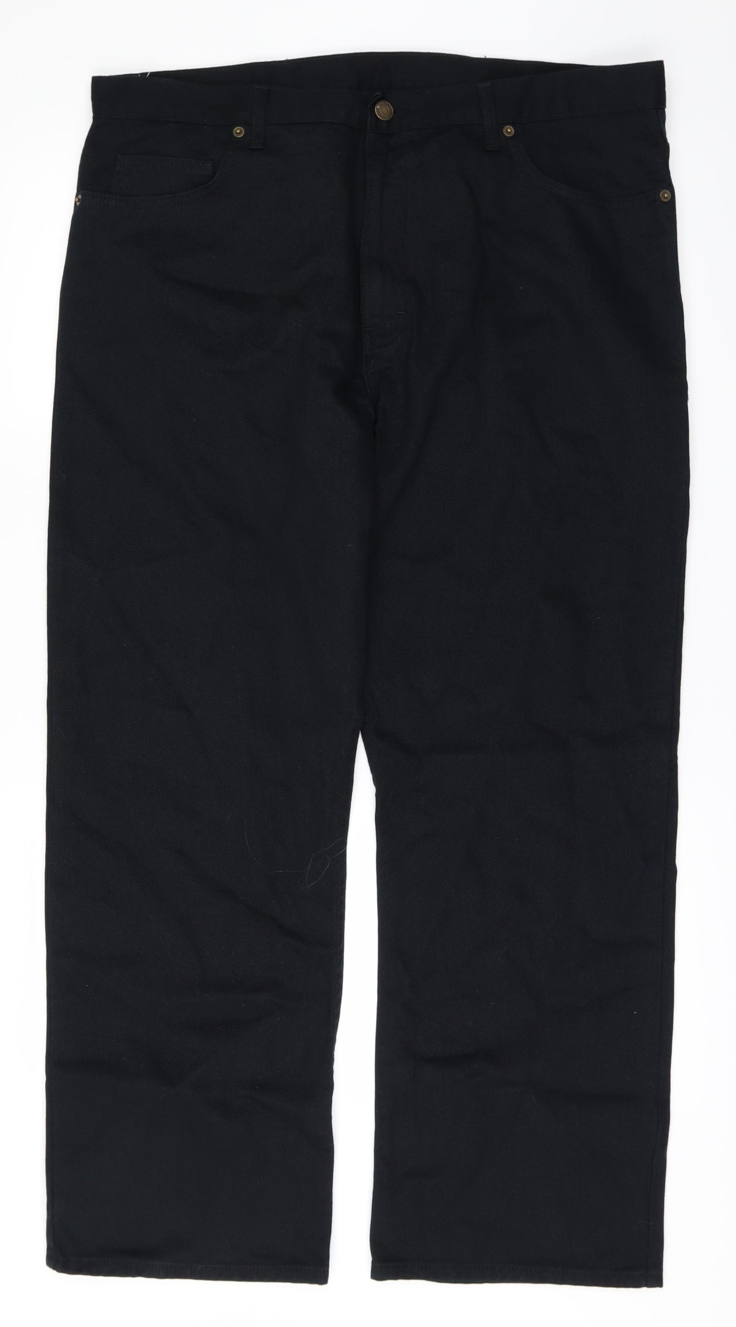 Garfield & Marks Mens Black   Straight Jeans Size 38 L30 in