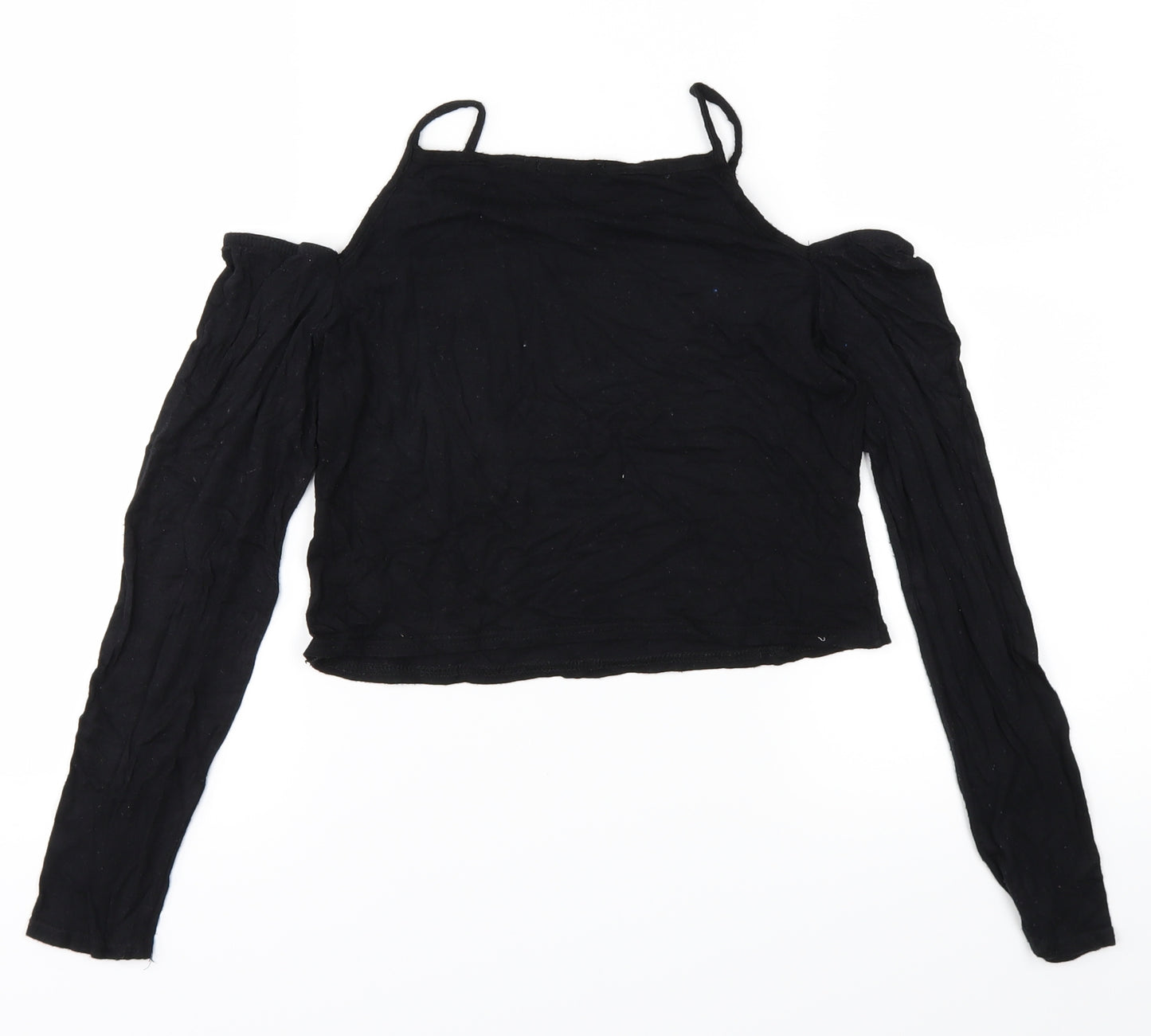 Boohoo Womens Black   Basic T-Shirt Size 10