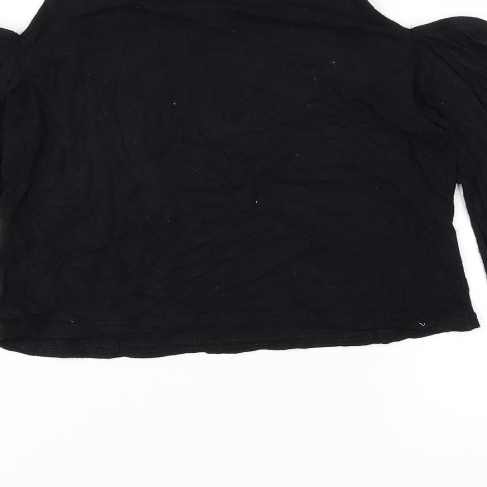 Boohoo Womens Black   Basic T-Shirt Size 10