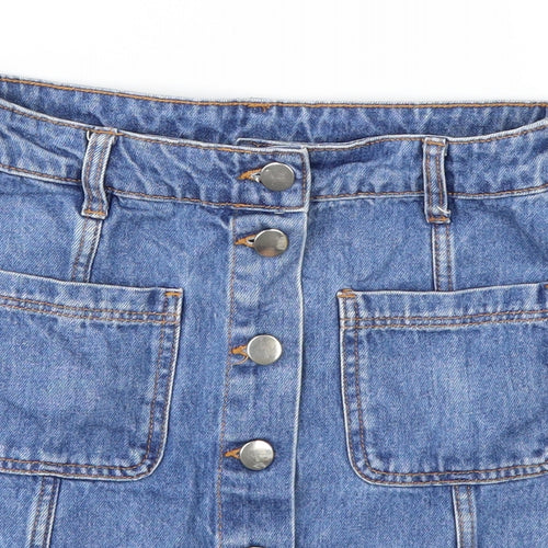 Preworn Womens Blue   Mini Skirt Size 6