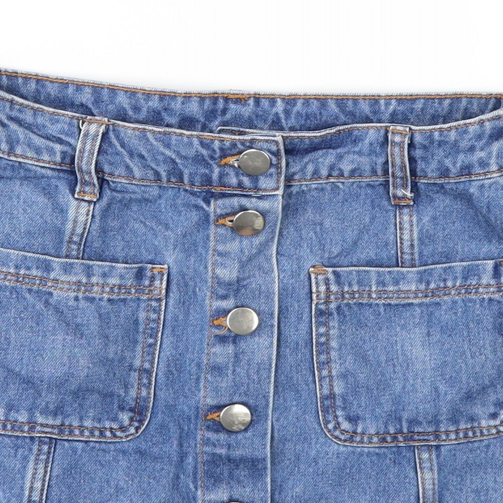 Preworn Womens Blue   Mini Skirt Size 6