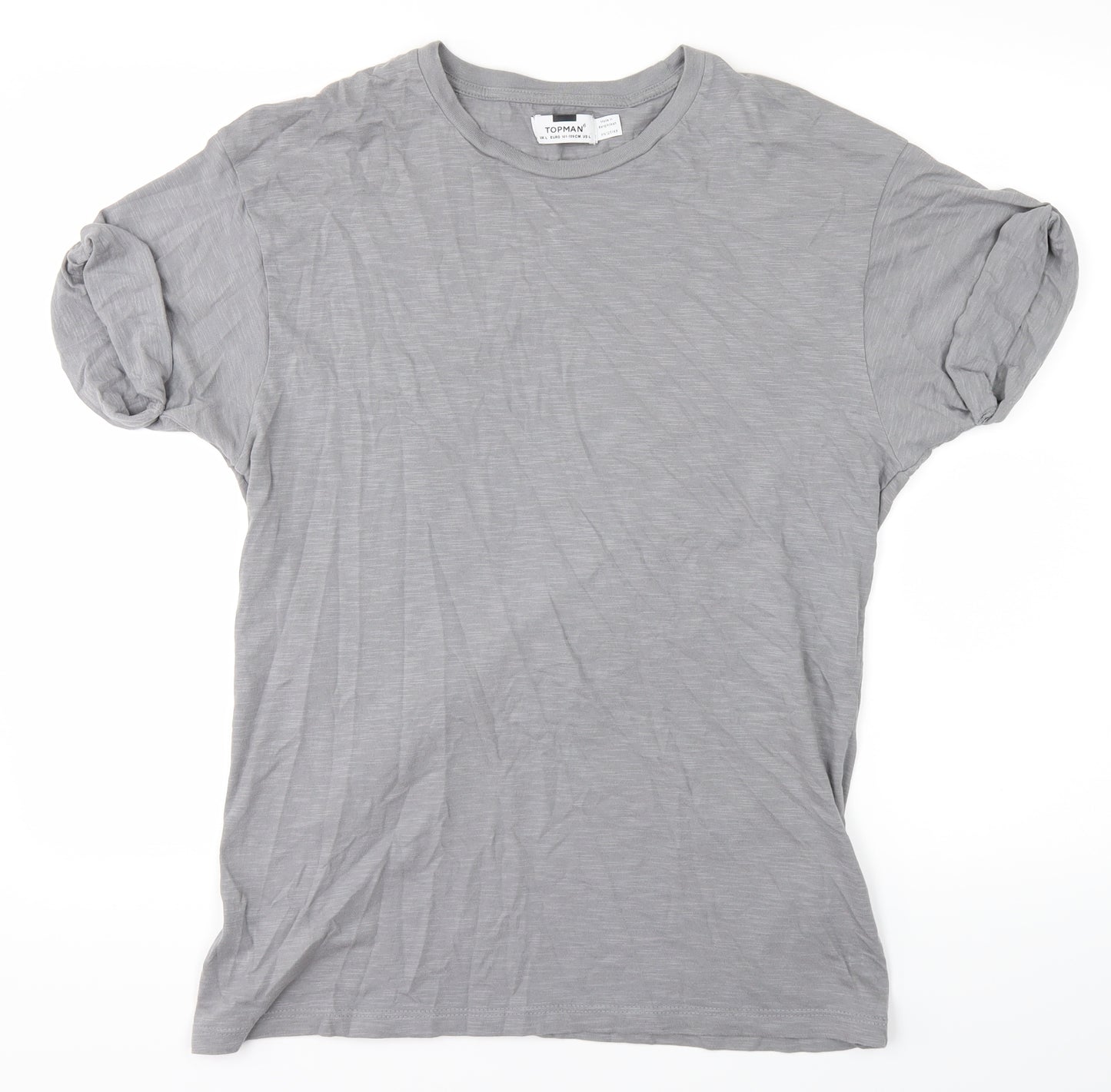 Topman Mens Grey    T-Shirt Size L