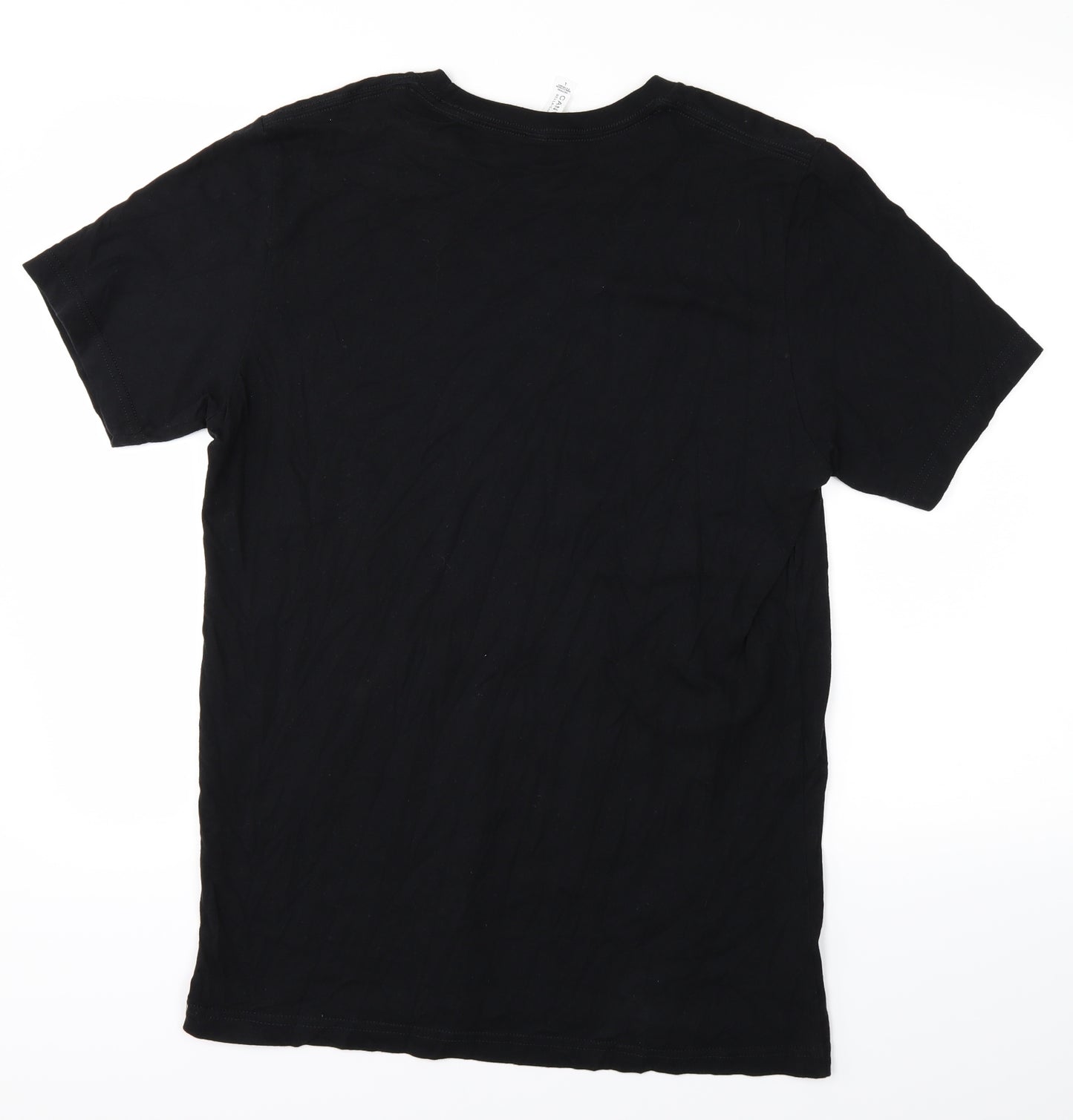 Canvas Mens Black    T-Shirt Size L