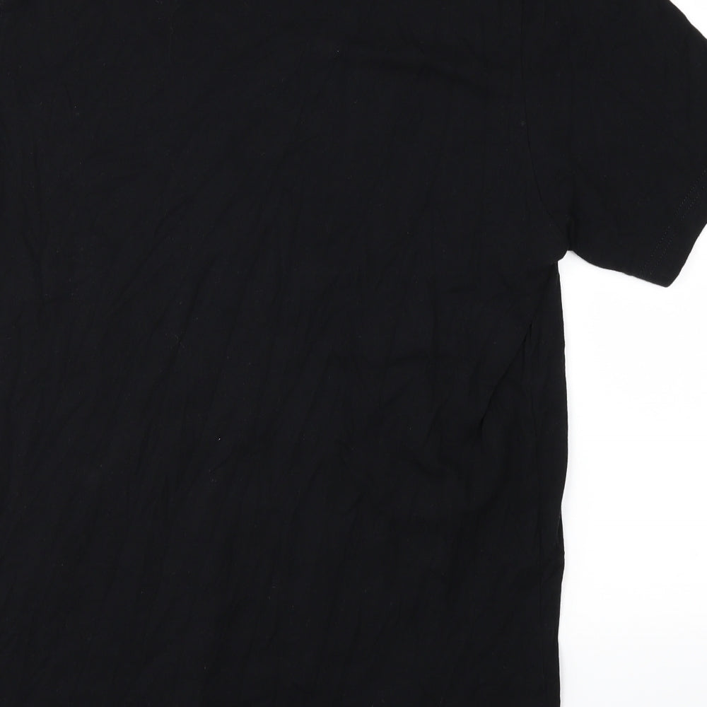 Canvas Mens Black    T-Shirt Size L