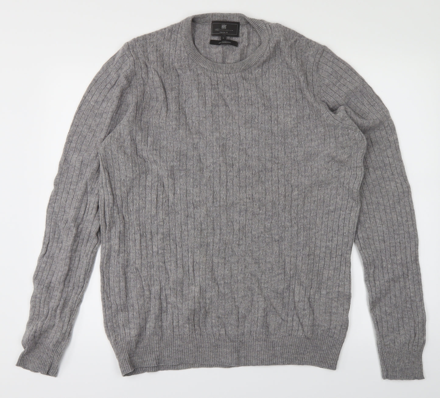 Marks and Spencer Mens Grey   Pullover Jumper Size L