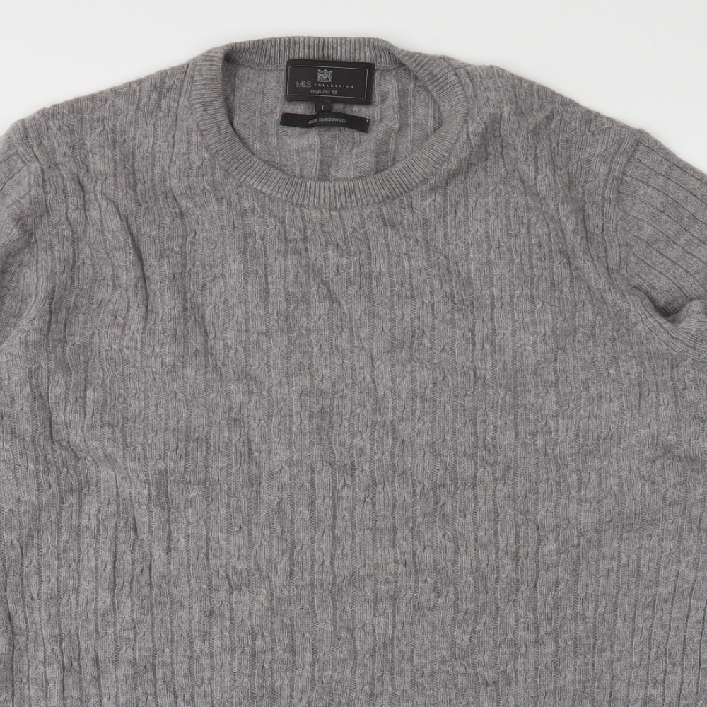 Marks and Spencer Mens Grey   Pullover Jumper Size L