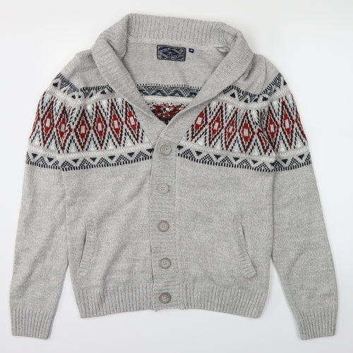 New Look Mens Grey   Cardigan Jumper Size M
