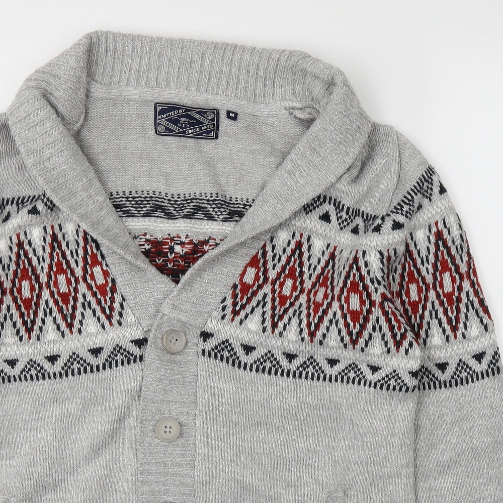 New Look Mens Grey   Cardigan Jumper Size M