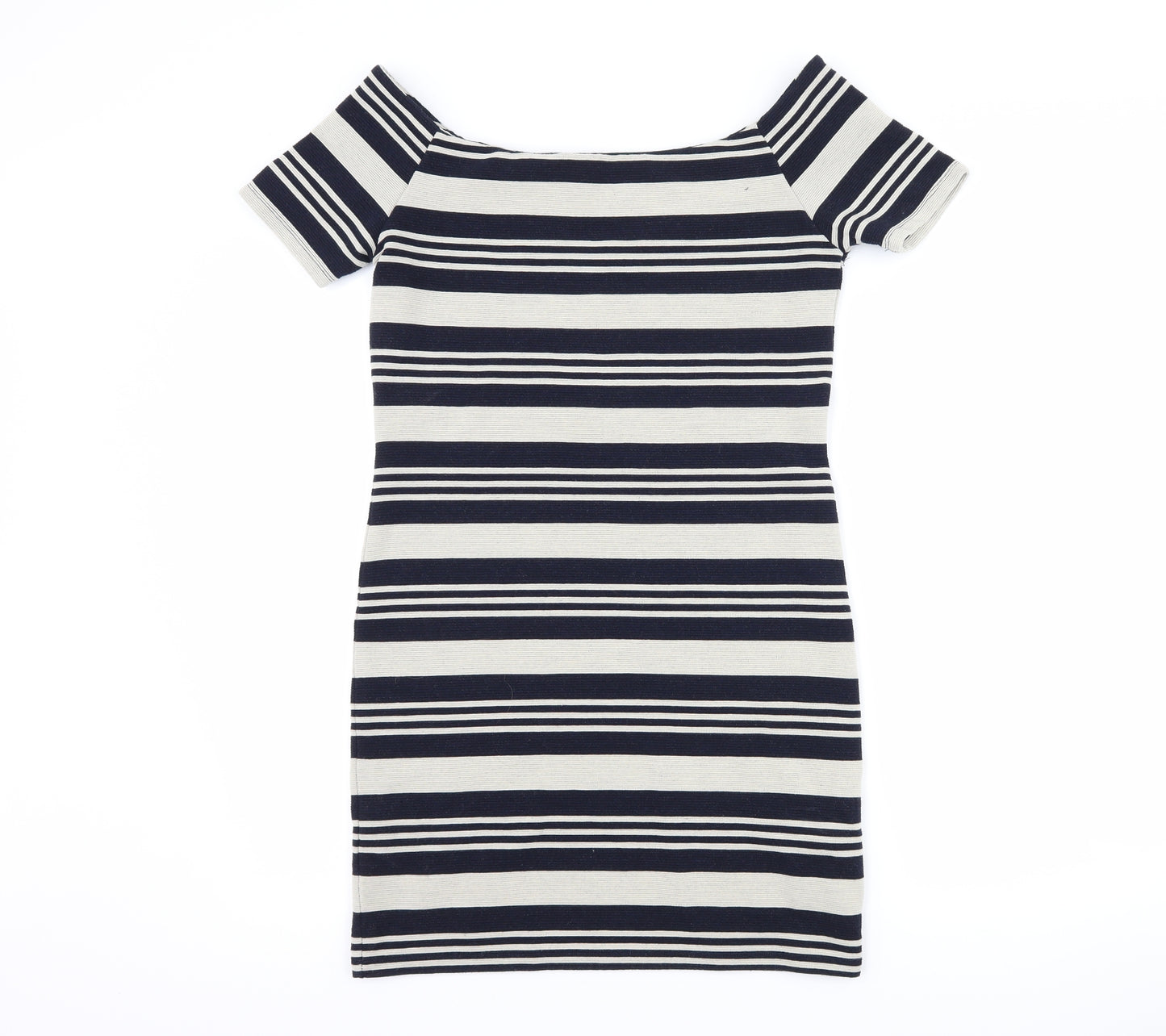 Topshop Womens Blue Striped  Bodycon  Size 10