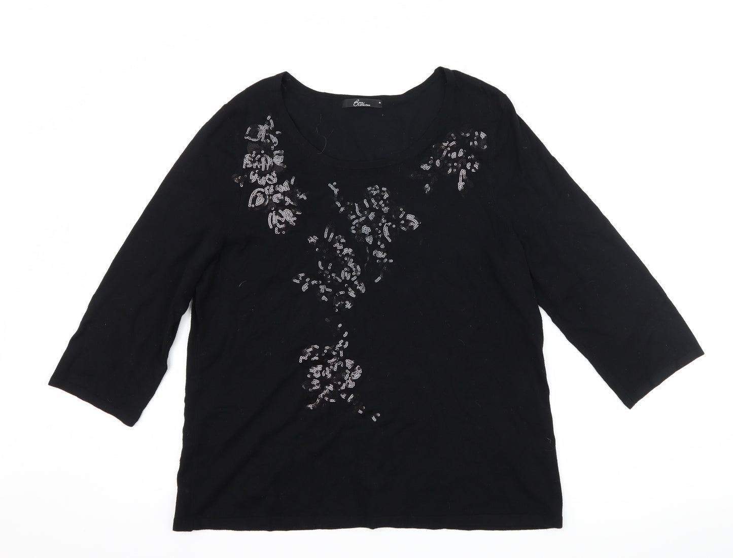 bm Collection Womens Black   Pullover Jumper Size M