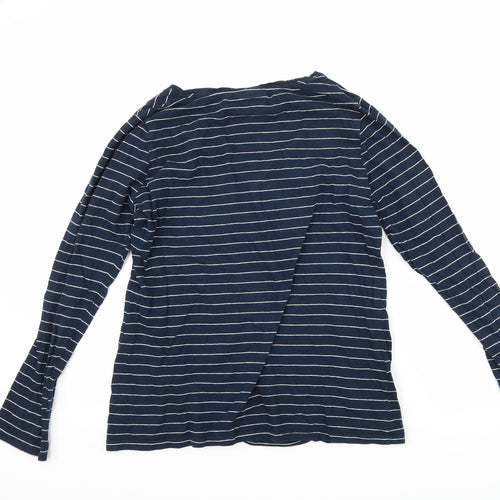 Kiabi Womens Blue Striped  Basic T-Shirt Size L