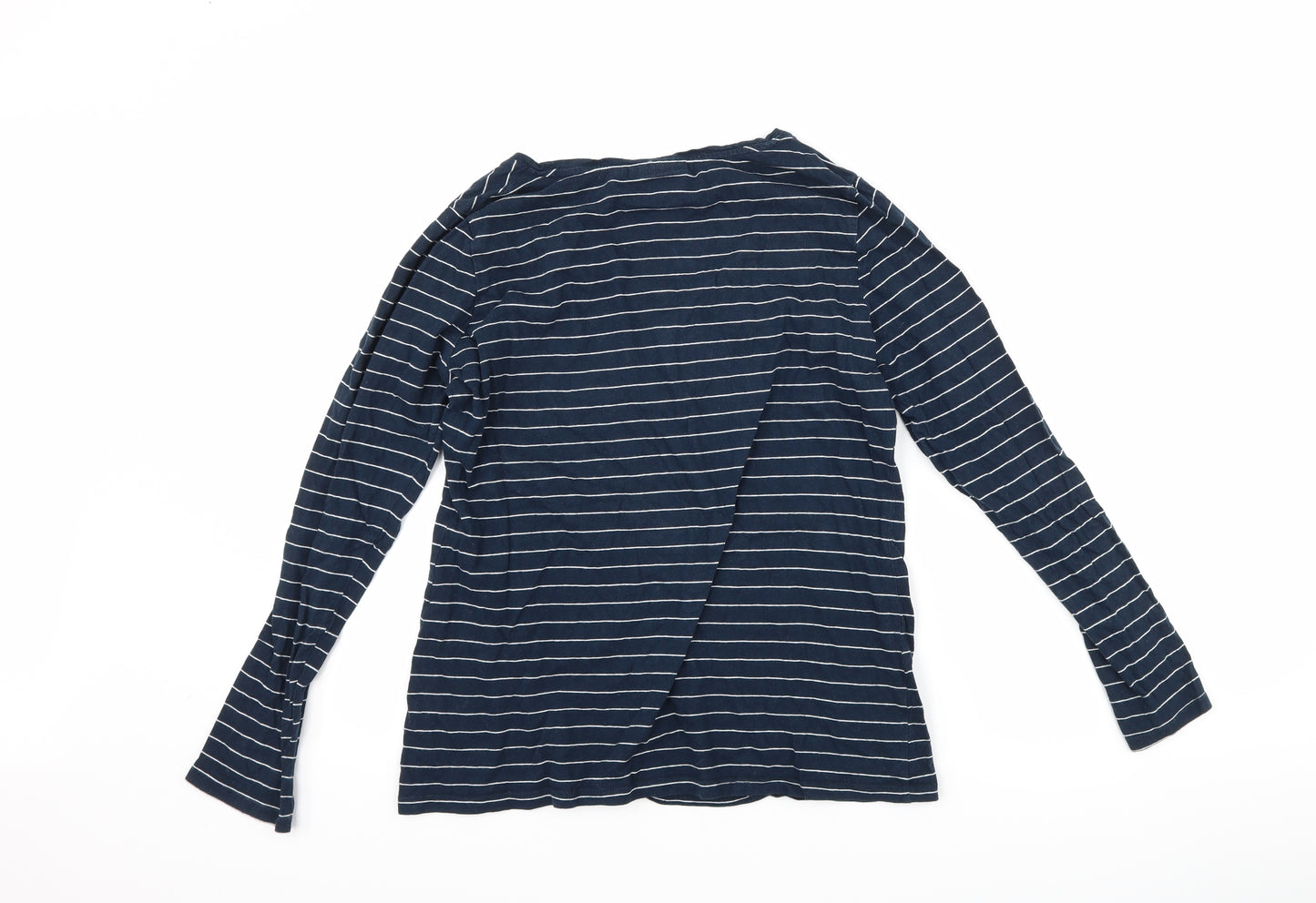 Kiabi Womens Blue Striped  Basic T-Shirt Size L