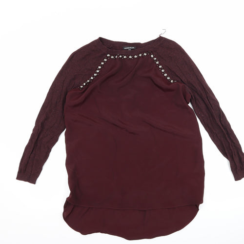 Warehouse Womens Purple   Pullover Jumper Size 10