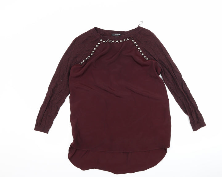 Warehouse Womens Purple   Pullover Jumper Size 10