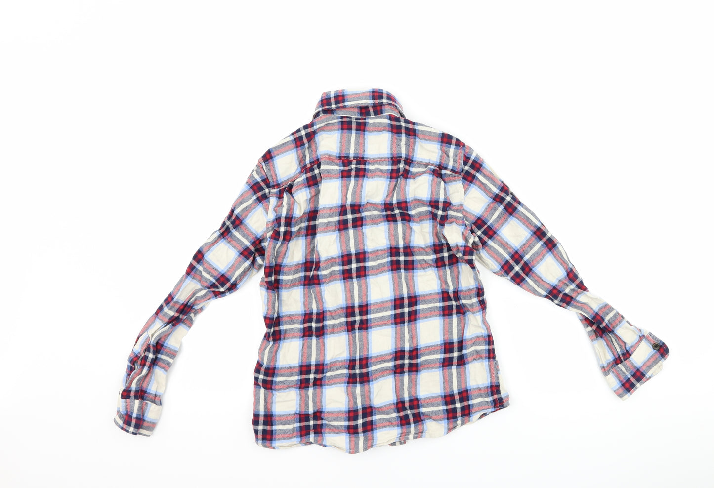 UNI QLO Boys Red Check  Basic Button-Up Size 9-10 Years